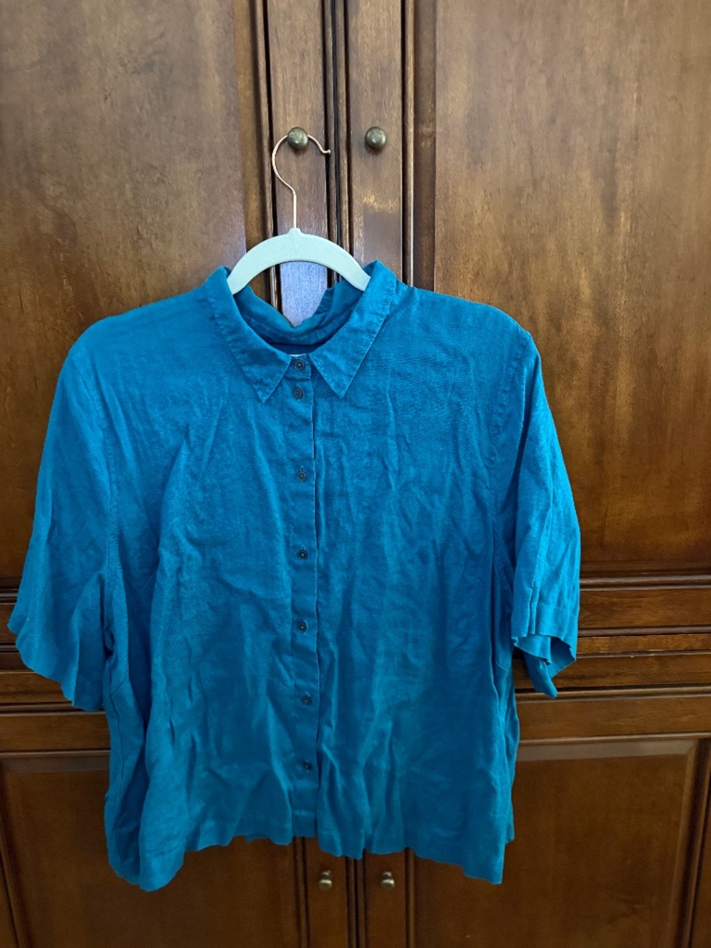 Nice quality short sleeved linen blouse